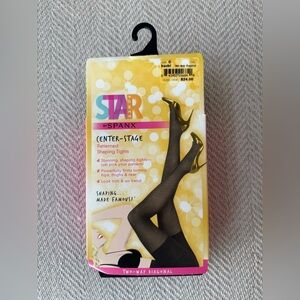 SPANX Black Star Power Shaping Tights - Black in Two-way diagonal pattern